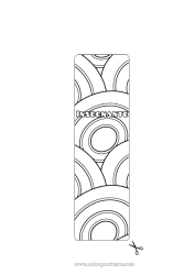 Pagina da colorare per bambini Primavera Uova di Pasqua Pasqua Segnalibro Zentangle Forme geometriche
