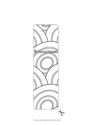 Pagină de colorat pentru copii Primăvară Ouă de Paște Paște Semn de carte Zentangle Forme geometrice