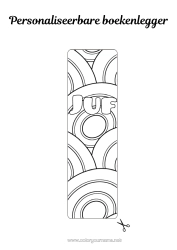 Gratis kleurplaat Lente Paaseieren Pasen Bladwijzer Zentangle Geometrische vormen