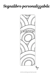 Colorazione gratuita Primavera Uova di Pasqua Pasqua Segnalibro Zentangle Forme geometriche