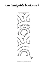 Free drawing Spring Easter eggs Easter Bookmark Zentangle Geometric shapes
