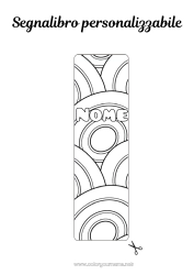 Disegno gratuito Primavera Uova di Pasqua Pasqua Segnalibro Zentangle Forme geometriche