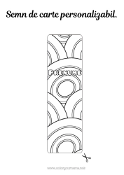 Pagină de colorat personalizată Primăvară Ouă de Paște Paște Semn de carte Zentangle Forme geometrice