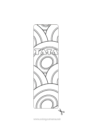Kolorowanka dla dziecka Wiosna Jajka wielkanocne Wielkanoc Zakładka do książki Zentangle Formy geometryczne