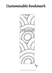 Free colouring Spring Easter eggs Easter Bookmark Zentangle Geometric shapes