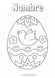 Colorear gratis Pájaro Huevos de Pascua Pascua de Resurrección Gran huevo de pascua Aves y mamíferos voladores