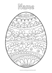 Free colouring Easter eggs Easter Large Easter egg