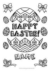 Free colouring Easter eggs Easter 
