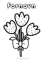 Gratis tegning Blomster Forår Tulipan