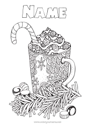 Colouring to customise Winter Christmas Mug Drink