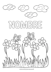 Dibujo libre Flores Verano Primavera Mariposa Insectos