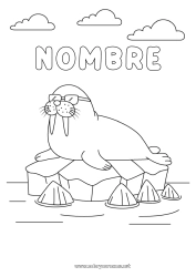 Dibujo libre Animales Foca Animales marinos o acuáticos Morsa Gafas