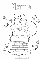 Coloring to customize Santa Claus Christmas Chimney