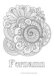 Gratis färgläggning Snäckor Komplexa målarbilder Zentangle Marina djur eller vattenlevande djur