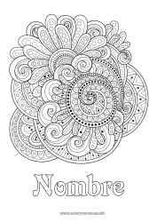 Colorear gratis Conchas marinas Dibujos complejos para colorear Zentangle Animales marinos o acuáticos