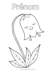 Coloriage à personnaliser Fleurs Printemps Muguet 1er mai