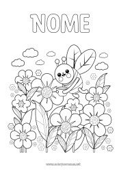 Disegno gratuito Fiori Estate Primavera Animale Ape Insetti