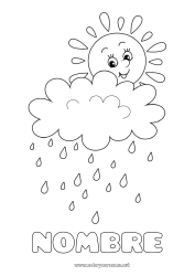 Dibujo libre Primavera Sol Dibujos fáciles para colorear Lluvia Estaciones Nube