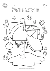 Gratis tegning Jul Postkasse