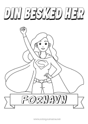 Farvelægningssiden tilpasning Mor Helt Søster Lærer/Lærerinde Barnepige Super badge Uddannelsesfag.