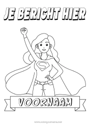 Gratis kleurplaat Mama Held Zus Juf/Meester Oppas Superbadge Onderwijsberoepen