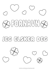 Gratis fargelegging Hjerte Klover 