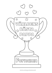 Gratis färgläggning Pappa Kopp, trofé, medalj Tävlingar och utmärkelser