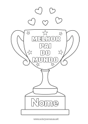 Desenho grátis Papai Copa, troféu, medalha Competições e Prêmios