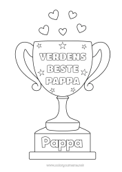 Fargeleggingssiden for barn Pappa Kopp, trofé, medalje Konkurranser og priser