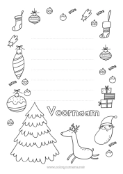 Gratis kleurplaat Kerstmis Brief aan de Kerstman Cadeaulijst voor de Kerstman