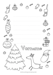 Kostenlose Malvorlage Weihnachten Brief an den Weihnachtsmann Wunschliste für den Weihnachtsmann