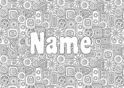 Free colouring Flowers Doodle Complex colouring pages