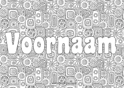 Gratis kleurplaat Bloemen Doodle Complex Kleurplaten