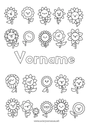 Kostenlose Zeichnung Blumen Kawaii Sonnenblume