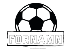 Färgläggningssida att anpassa Fotboll Fotboll Sport Lagsporter