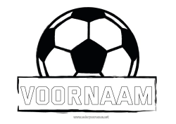 Gratis kleurplaat Voetbal Voetbal Sport Teamsporten