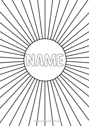 Free colouring Sun Geometric shapes