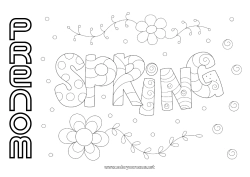 Coloriage gratuit Printemps