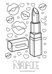 Free drawing Heart Makeup Lipstick