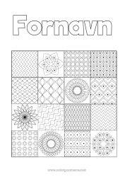 Gratis tegning Symboler Geometriske former Mosaikker Symmetri Portugal Kvadrat
