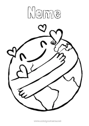Disegno gratuito Ecologia Terra Giorno della Terra Abbraccio