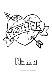 Colouring to customise Earth Earth Day