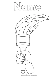 Free drawing Sport Competitions and Rewards Fire Olympic Games Olympic Flame