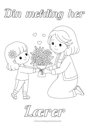 Gratis fargelegging Blomster Mamma Bukett