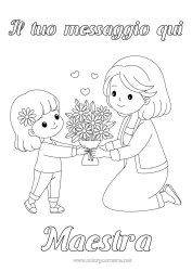 Colorazione gratuita Fiori Mamma Mazzo