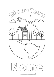 Desenho grátis Ecologia Terra Dia da Terra