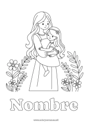 Dibujo libre Mamá Chica Hermana Niñera