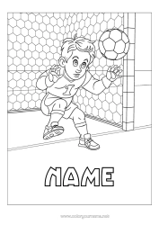 Colouring to customise Football Sport Team Sports Goalkeeper
