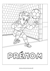 Coloriage gratuit Football Sport Sports d'équipe Gardien de but