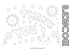 Coloriage enfant Maîtresse/Maître Merci Métiers de l'éducation